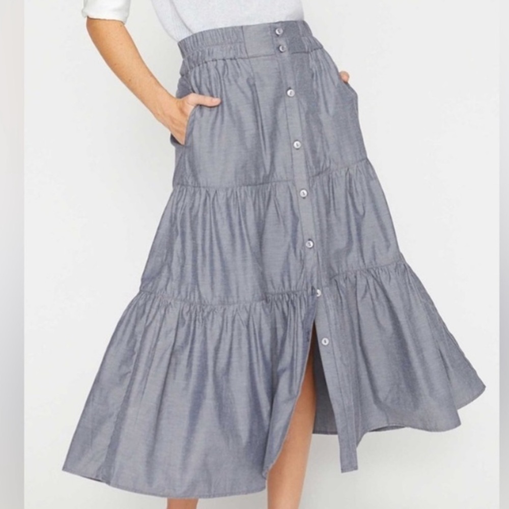 Brochu Walker Gray Midi Skirt